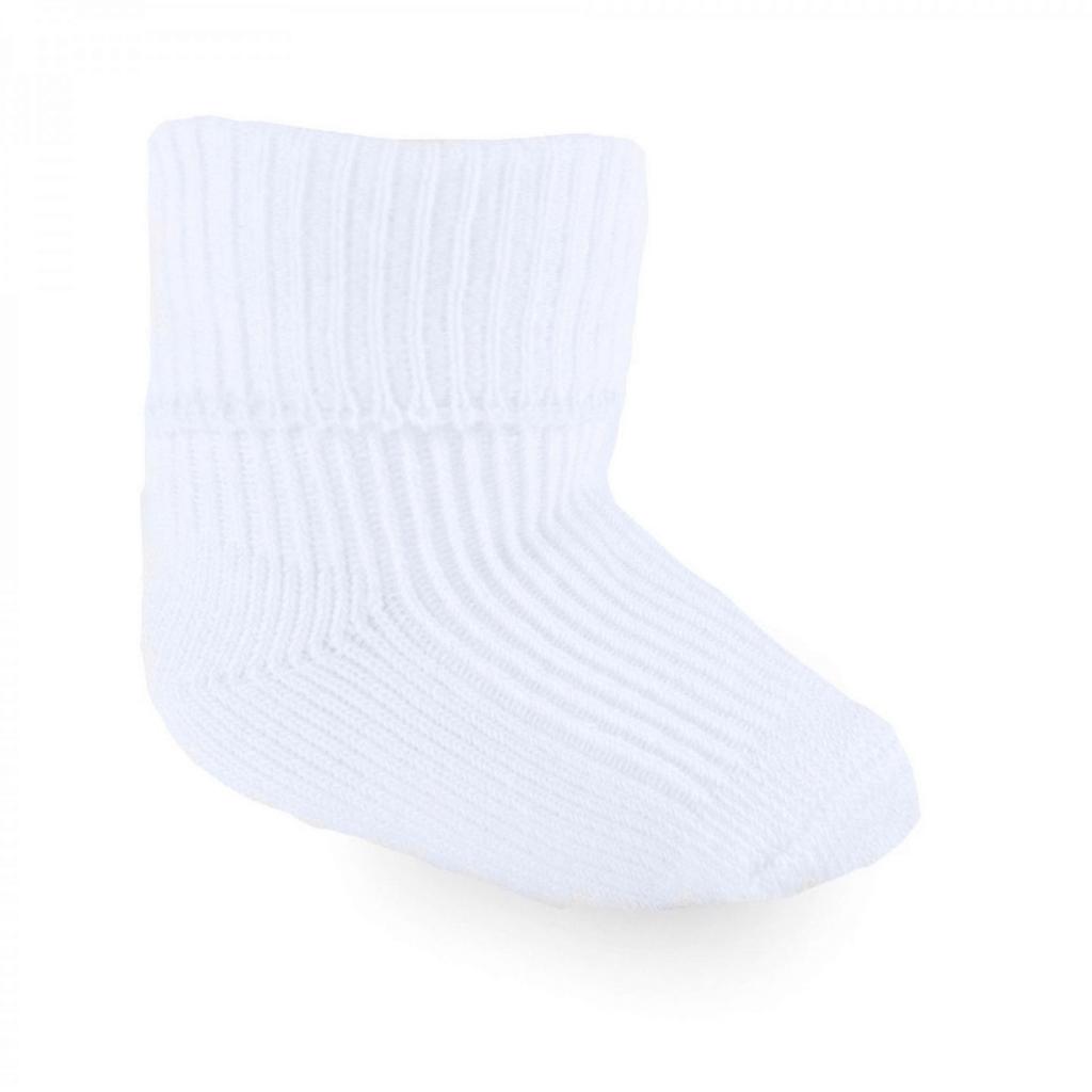 White 2-Pair Premature Infant Socks – by Soft Touch (Tiny Baby) - Image 2