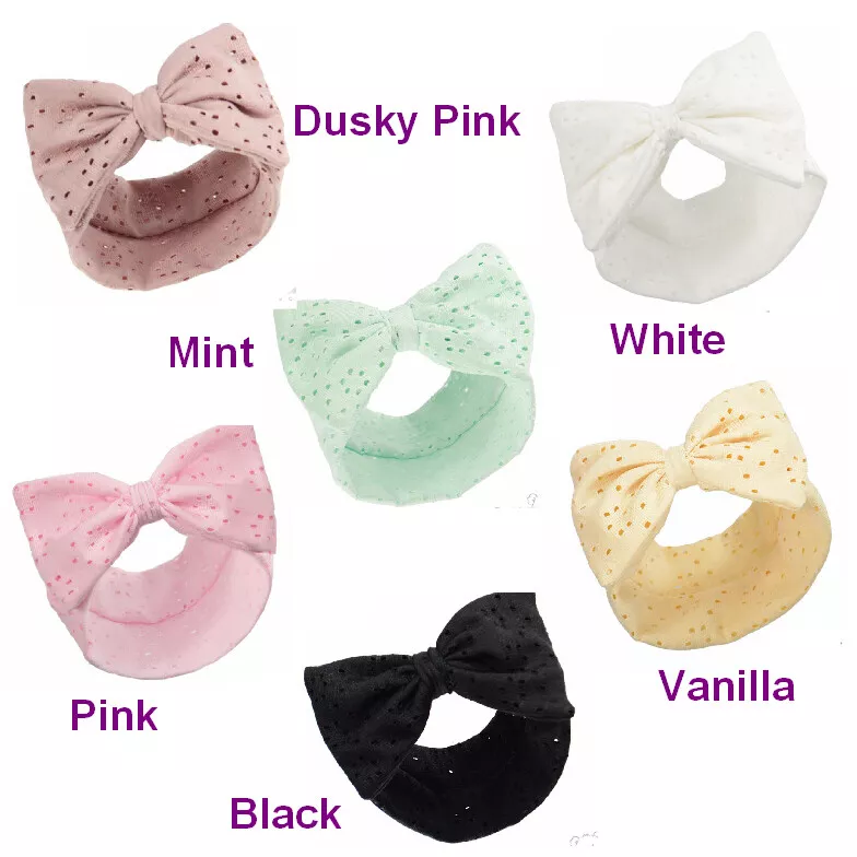 Broderie Anglaise Headband – by Soft Touch (Newborn–12 months)