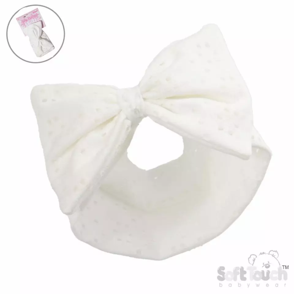Broderie Anglaise Headband – by Soft Touch (Newborn–12 months) - Image 4