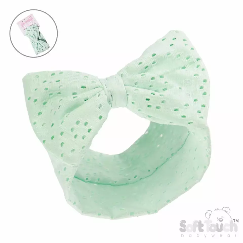 Broderie Anglaise Headband – by Soft Touch (Newborn–12 months) - Image 3