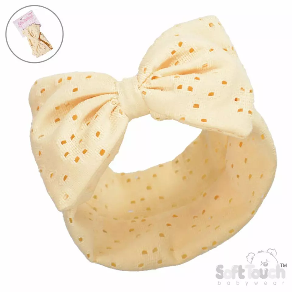 Broderie Anglaise Headband – by Soft Touch (Newborn–12 months) - Image 7