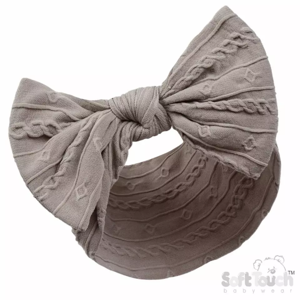 Cable Knit Headband – by Soft Touch (Newborn–12 Months) - Image 4