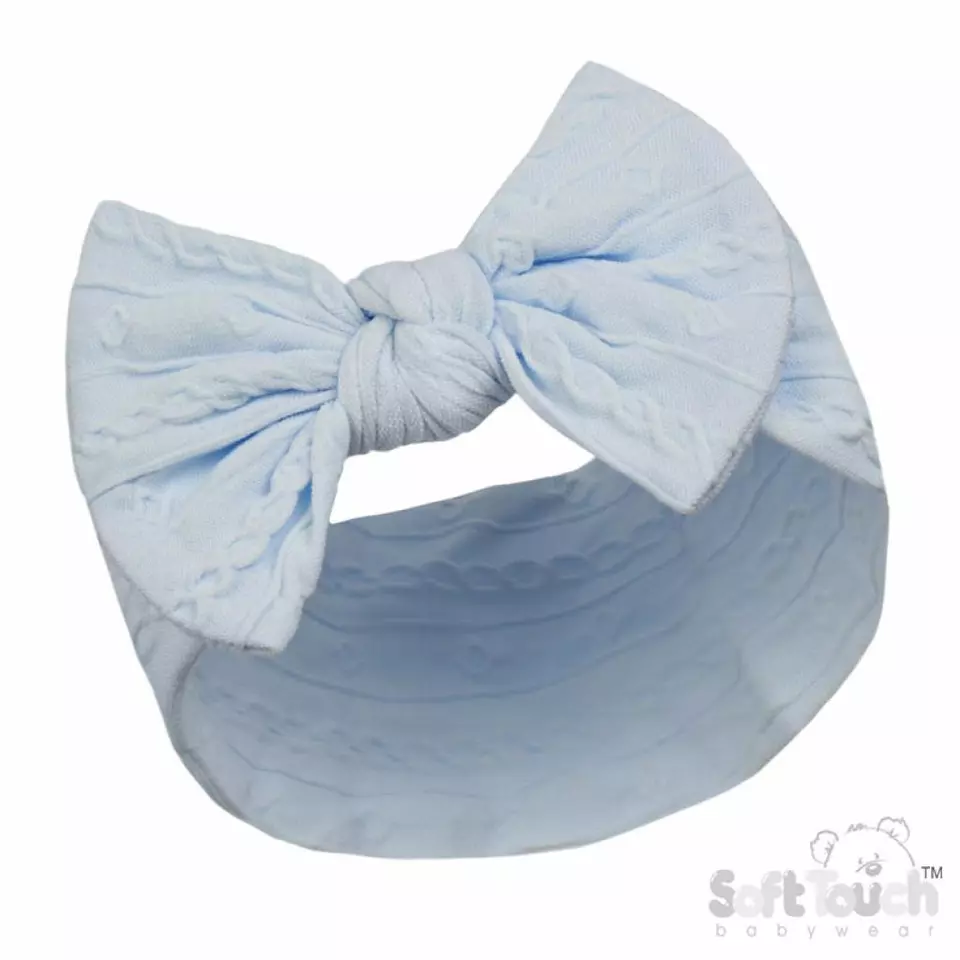 Cable Knit Headband – by Soft Touch (Newborn–12 Months) - Image 2