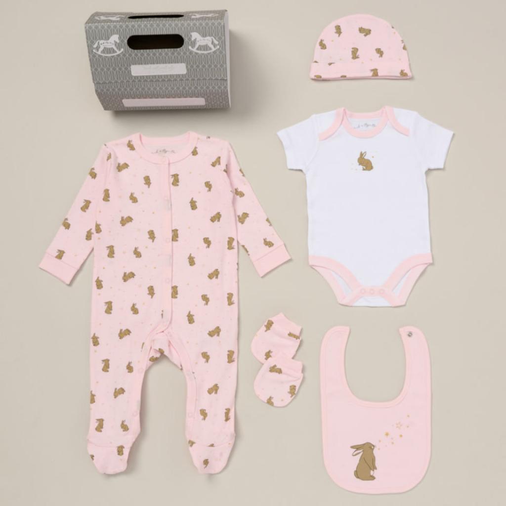 Bunny 5-Piece Layette Set – by Rock-a-Bye Boutique (0–6 months) - Image 2