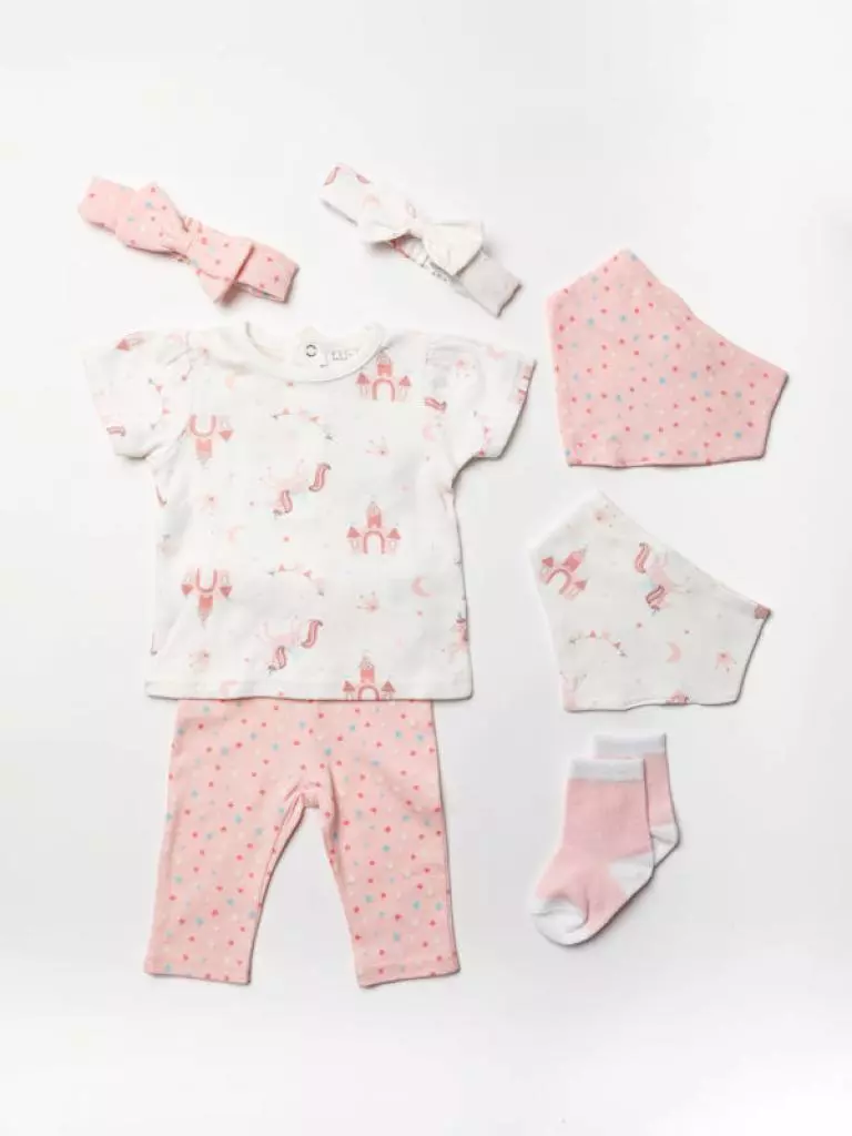 Unicorn 7-Piece Baby Set – Pink/White – by Lily & Jack (6–12 Months) - Image 2