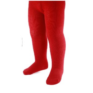 Plain Red Tights – by Soft Touch (3–12 Months)