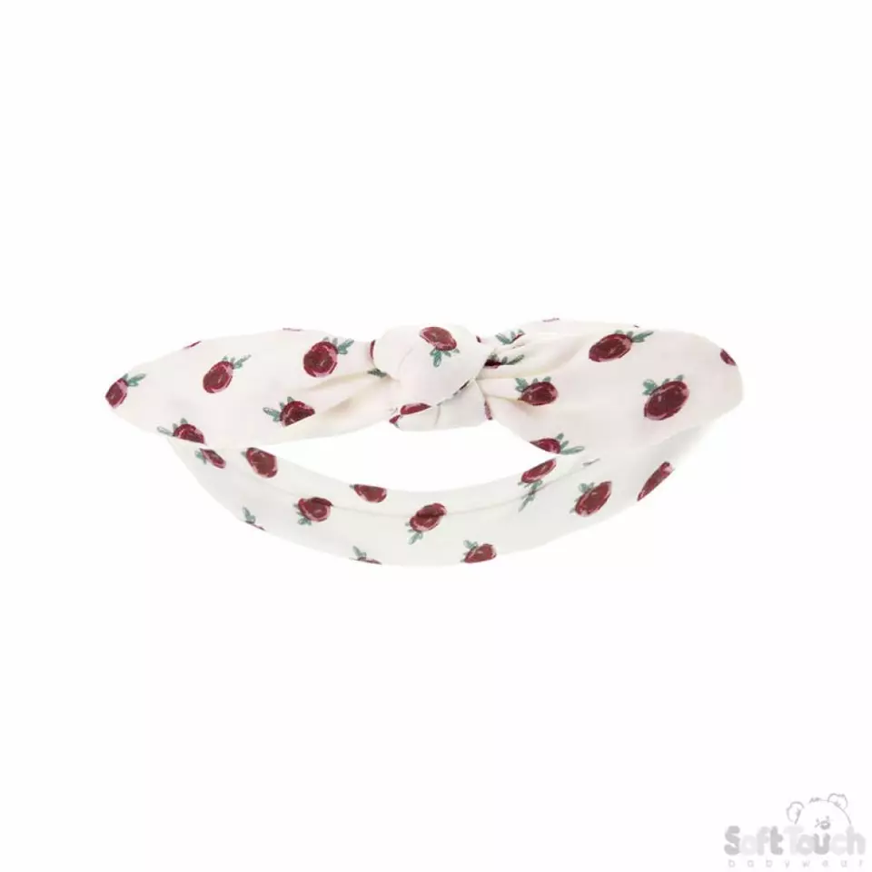 2-Pack Assorted Headbands – Red/White – by Soft Touch (0-3 months) - Image 3