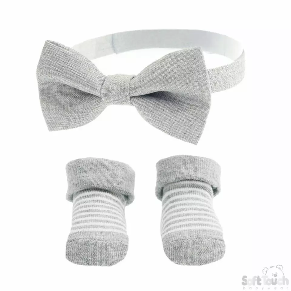 Bow Tie & Socks Set – by Soft Touch (6–12 months) - Image 2