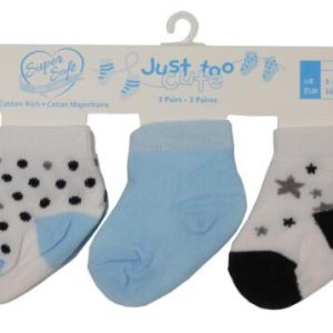 3-Pack Spot Design Socks – by Soft Touch (0–12 months)