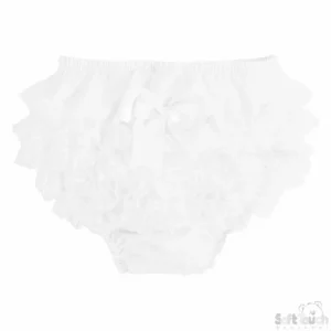 White Frilly Pants – by Soft Touch (12–18 Months) LAST ONE‼️