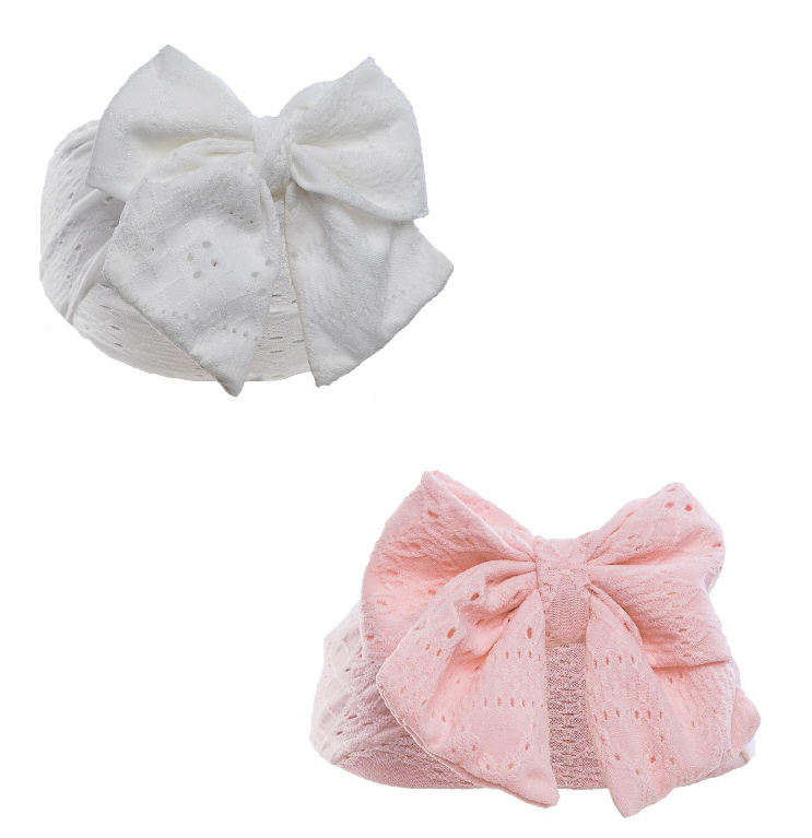 Cable Knit Headband with Large Bow – by Soft Touch (One Size)