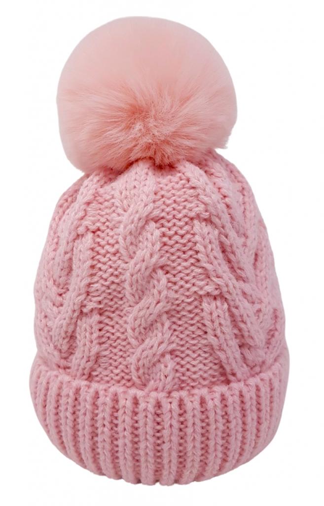 Knitted Pom Pom Hat – by Pesci Kids (0–3 Months) - Image 3