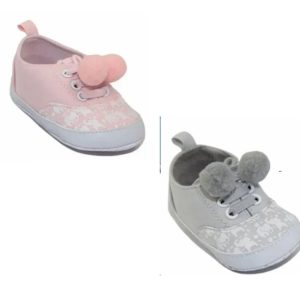 Elephant Pom Pom Shoes – by Soft Touch (3–12 Months)