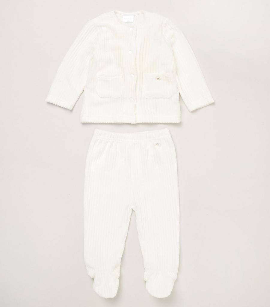White Ribbed Velour Nursery Set – by Rock-a-Bye Baby Boutique (0–9 Months) - Image 3