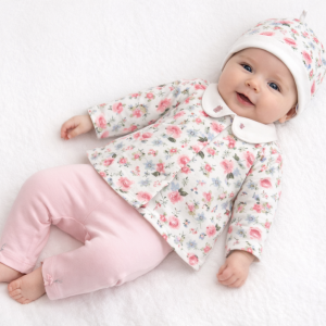 Floral 4-Piece Set – by Cutey Pie (6–9 Months)