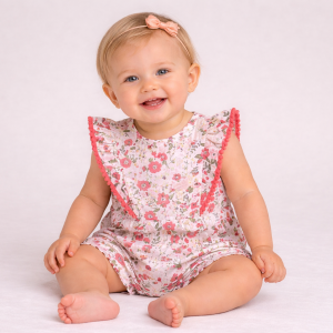 Floral Romper – by Cutey Pie (12–18 Months) LAST ONE ‼️