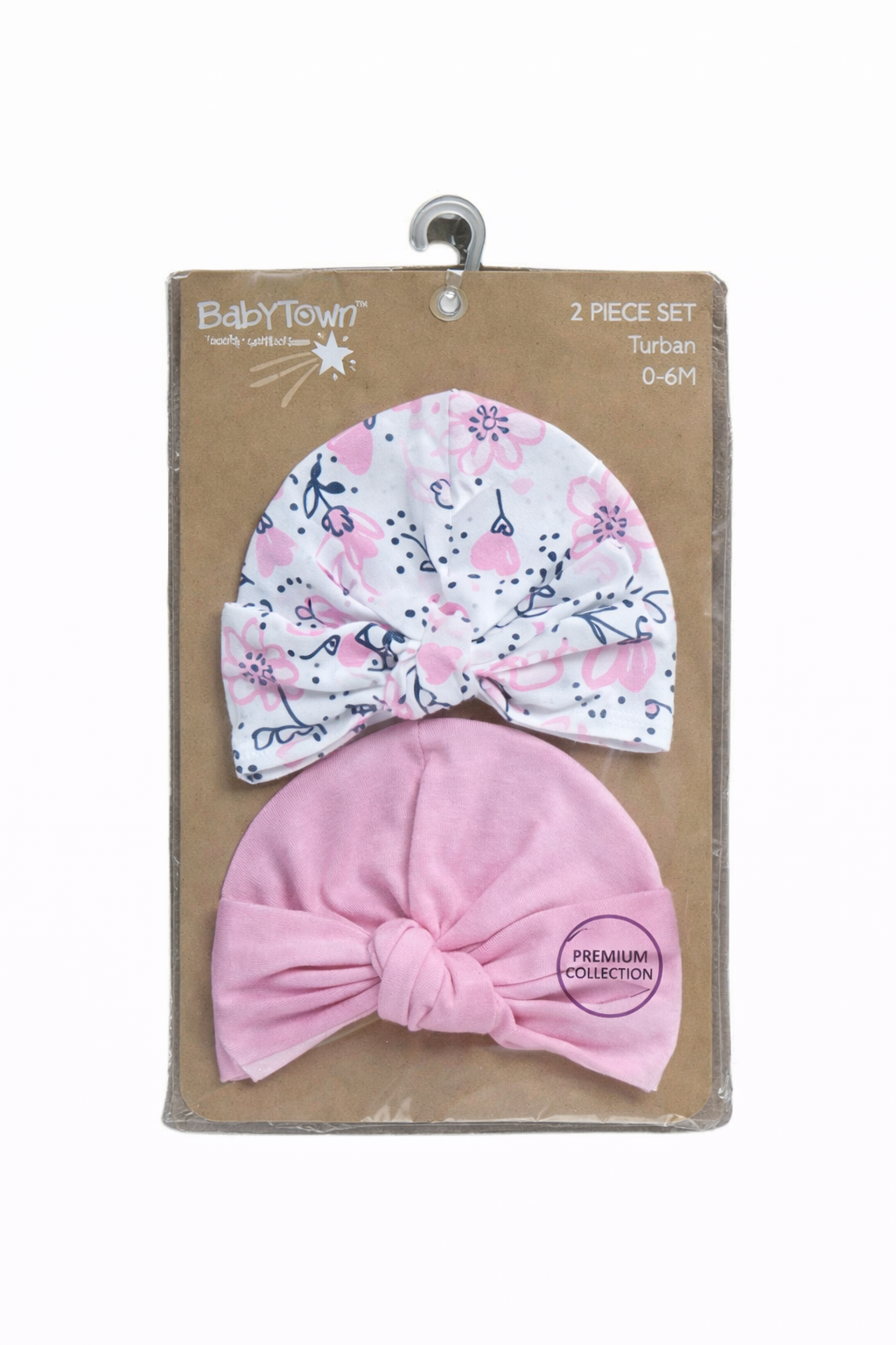 Turban Hat Set – by Baby Town (0–6 Months) - Image 3