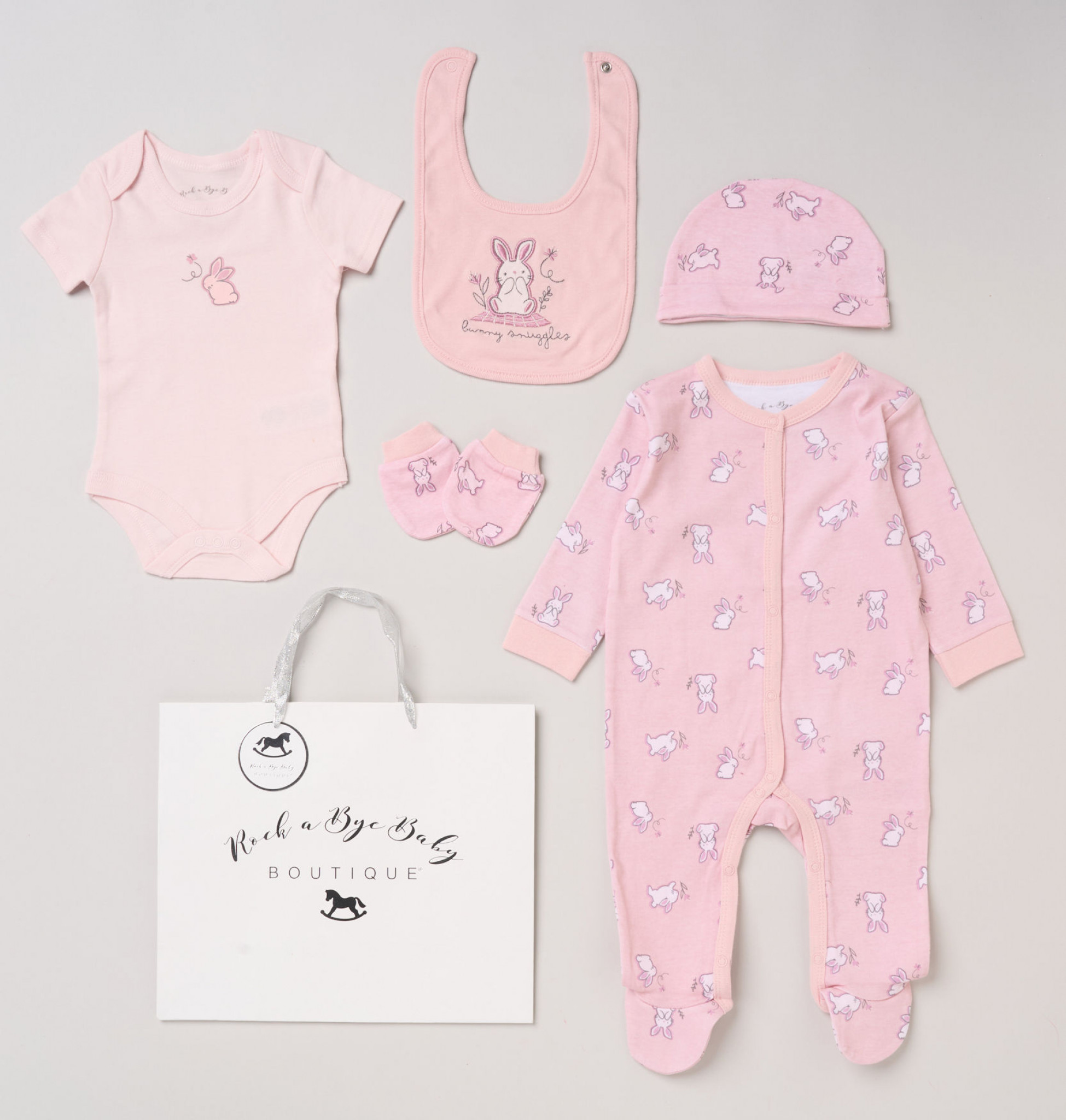 Bunny 5-Piece Layette Set – by Rock-a-Bye Boutique (0–6 Months) - Image 2
