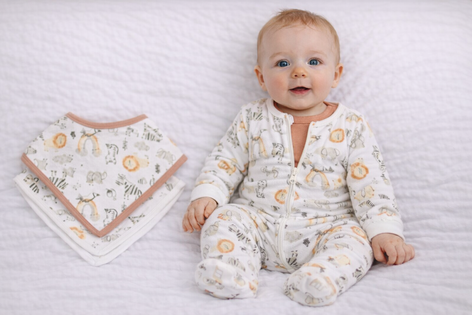 Rainbow Safari 5-Piece Layette Set – by Ella & Ren (3–9 Months)