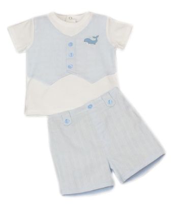 Stripe Shorts Set – by Watch Me Grow (0–6 Months) - Image 2