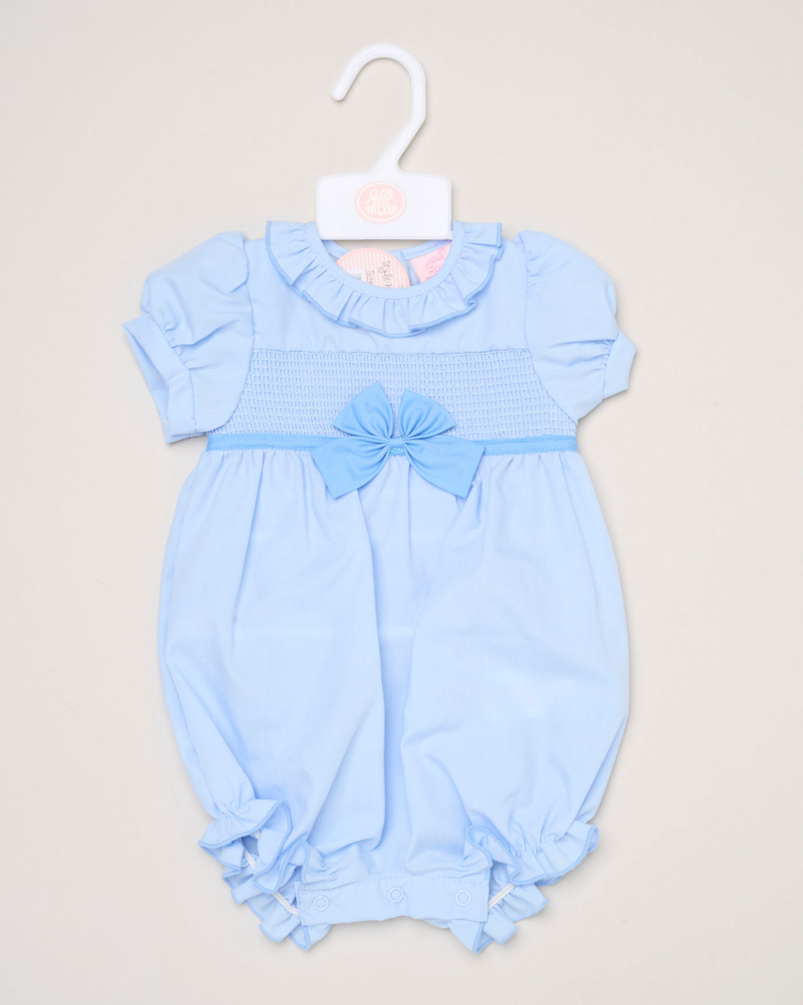 Bow and Smocked Romper – by Rock-a-Bye Boutique (0–6 months) - Image 9