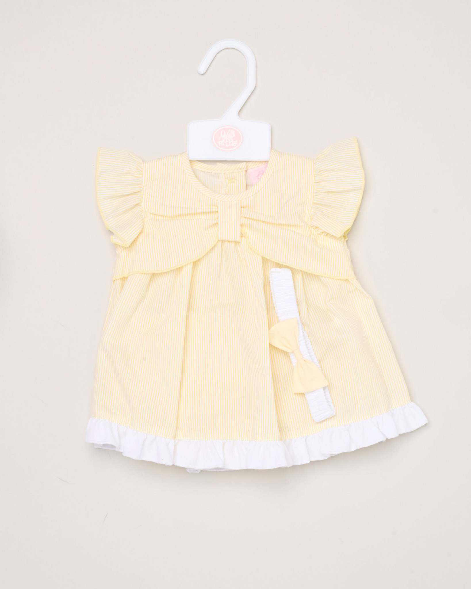 Stripe and Bow Dress Set – by Rock-a-Bye Boutique (3–9 Months) - Image 7