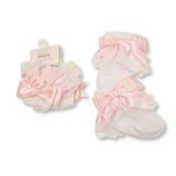 Pink Lace Socks – by Nursery Time (0–18 Months)