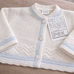 White V-Neck Knit Cardigan – by Pex (9–18 Months) LAST ONE‼️
