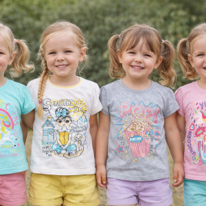 Short Sleeve Summer T-Shirt – by MiniKidz (3–4 Years)