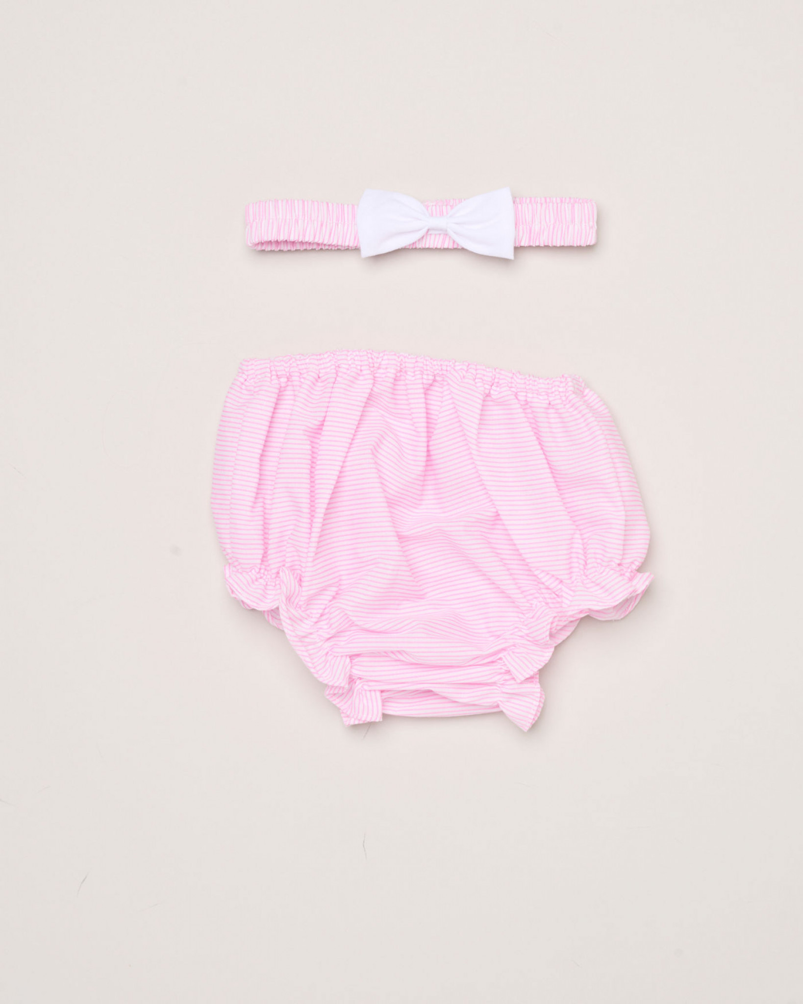 Smock Stripe and Bows Dress Set – by Rock-a-Bye Boutique (6–9 Months) - Image 5