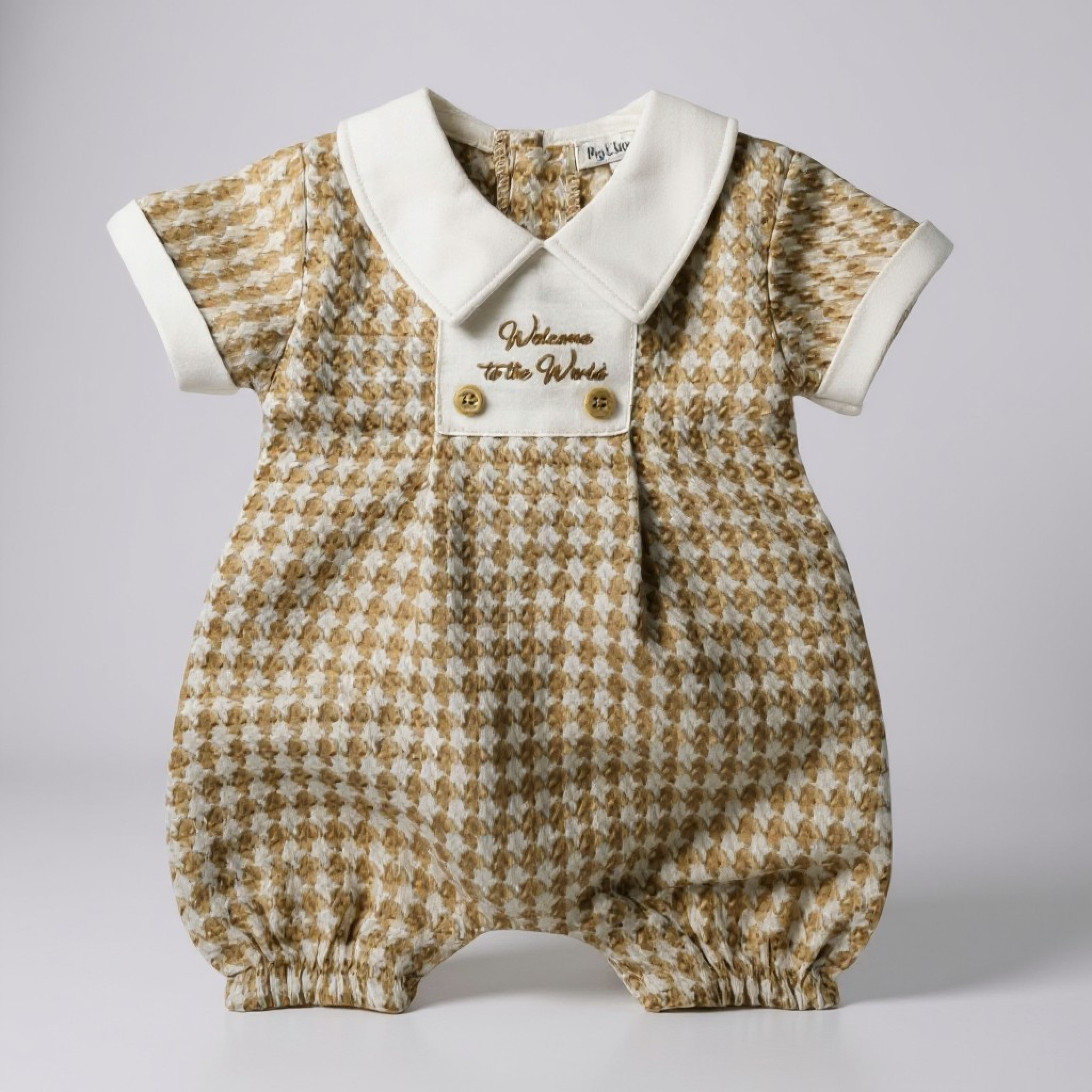 Welcome Dogtooth Romper – by My Little Chick (Newborn–6 Months) - Image 2