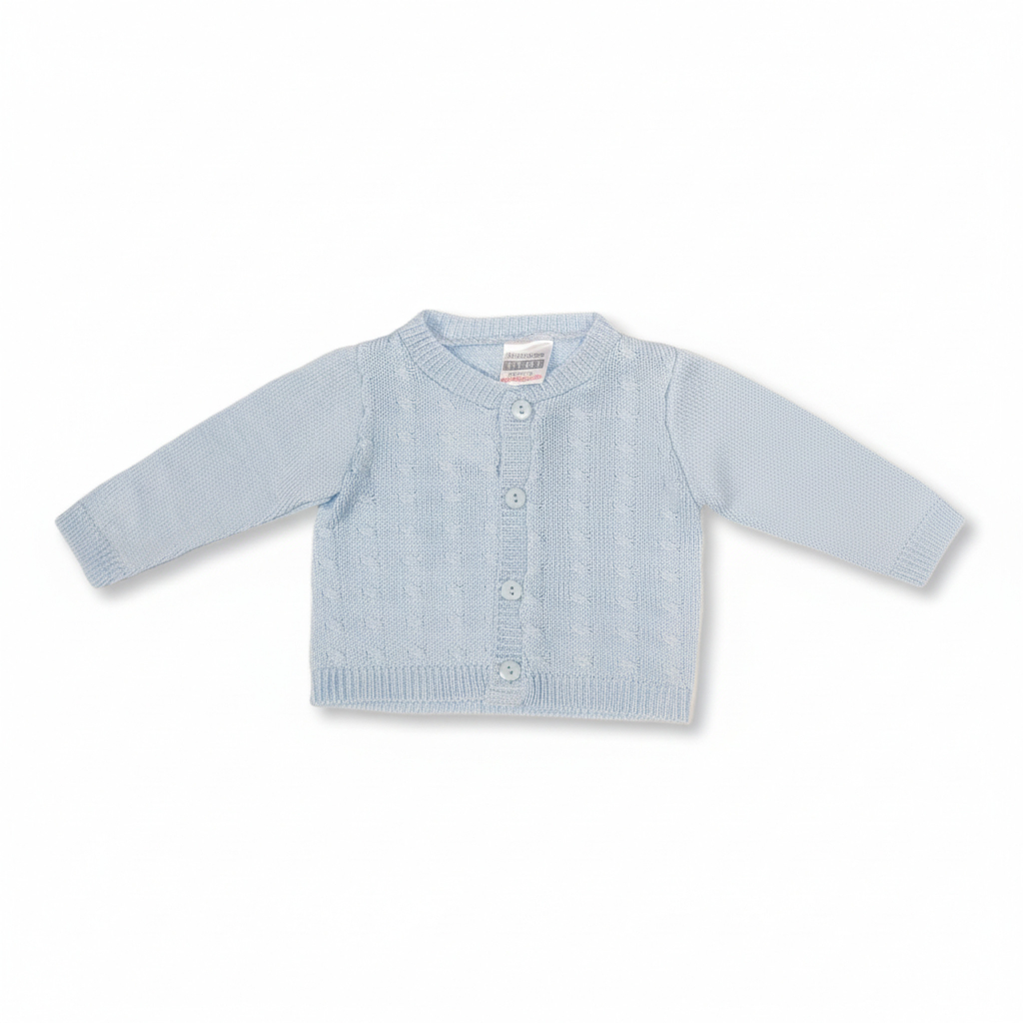 Sky Cable Knit Cardigan – by Nursery Time (Newborn–9 Months) - Image 2