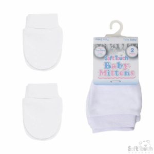 Pair of Premature Scratch Mitts by Soft Touch (Tiny Baby)