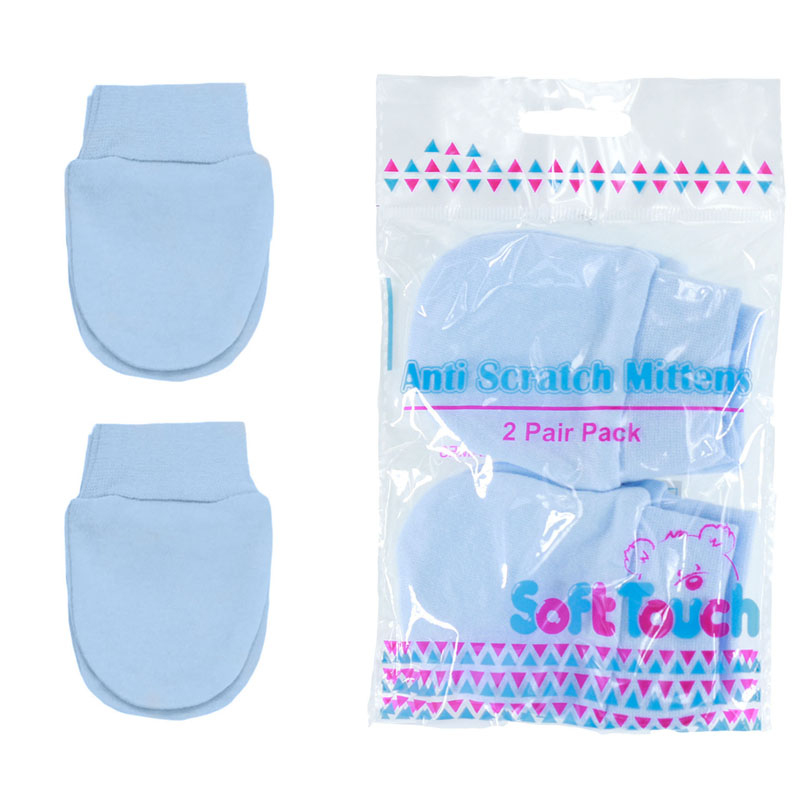 Blue Bagged 2-Pack Scratch Mitts – by Soft Touch
