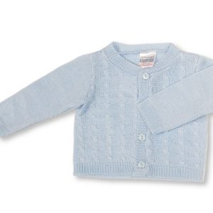Sky Cable Knit Cardigan – by Nursery Time (Newborn–9 Months)