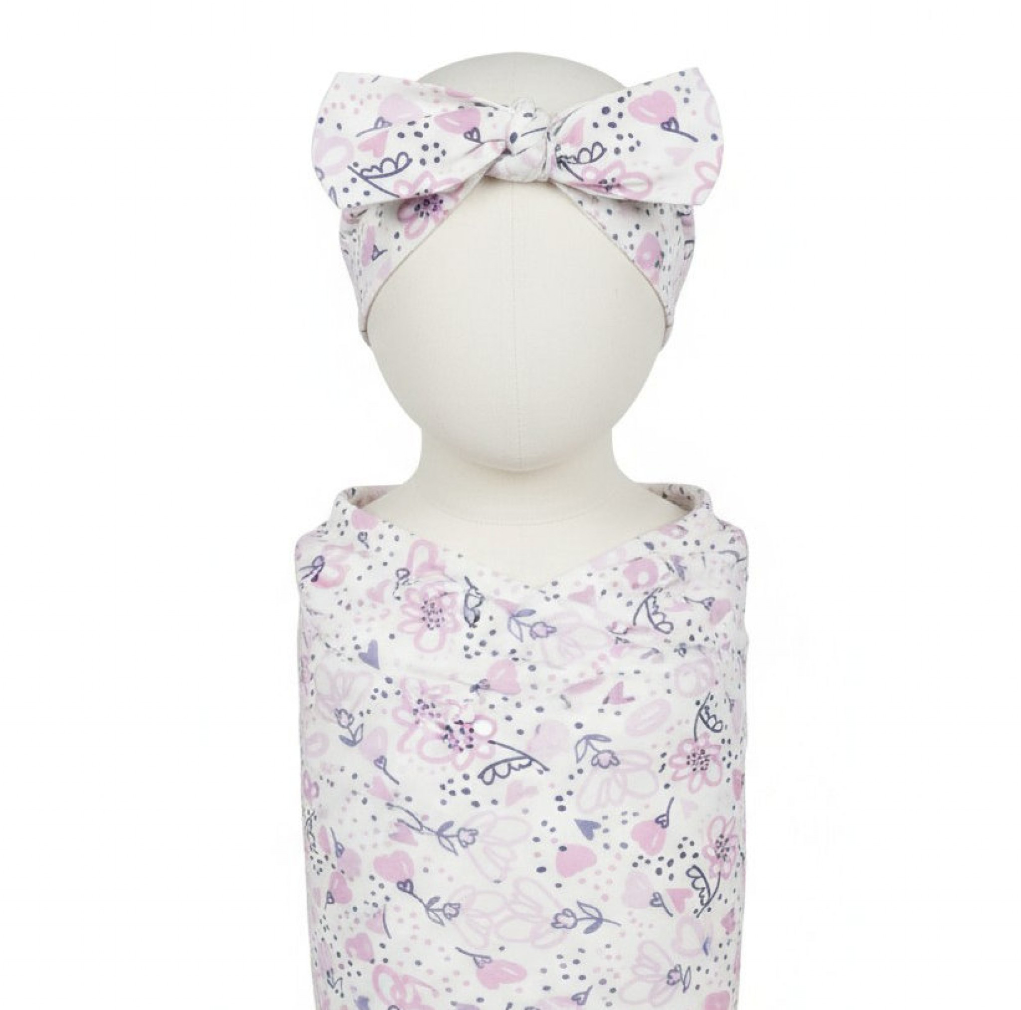 Flowers Wrap & Headband Set – by Baby Town (0–6 Months) - Image 2