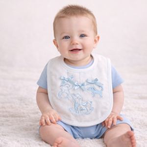Puppy Embroidered Bib – by Soft Touch