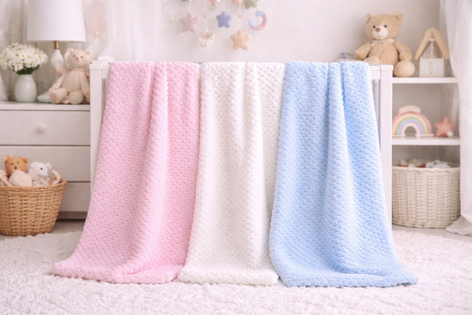 Waffle Minky Wrap – by Angel Kids - Image 2