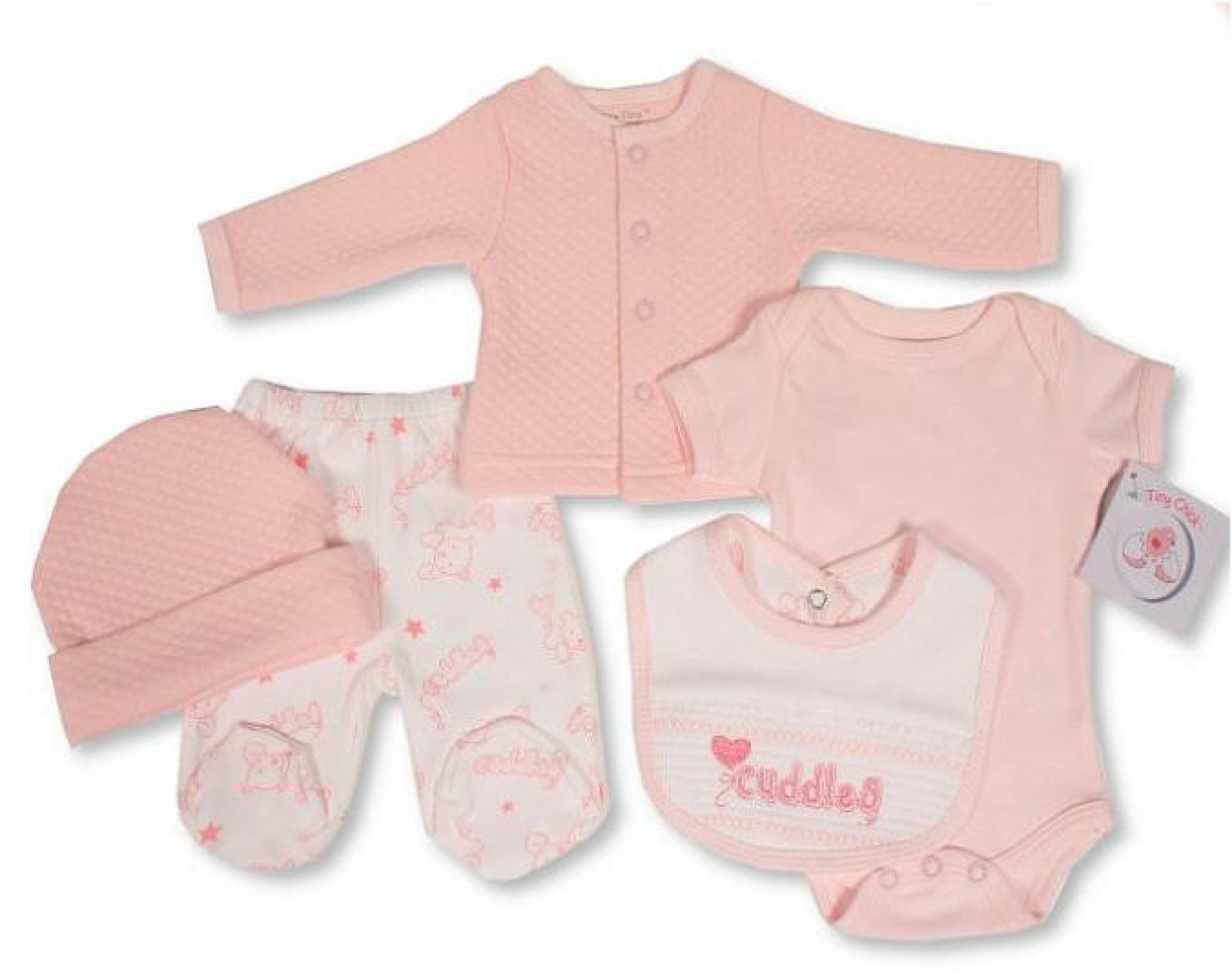 Smocked Cuddles 5-Piece Set – by Tiny Chick (3-8 lbs) - Image 2