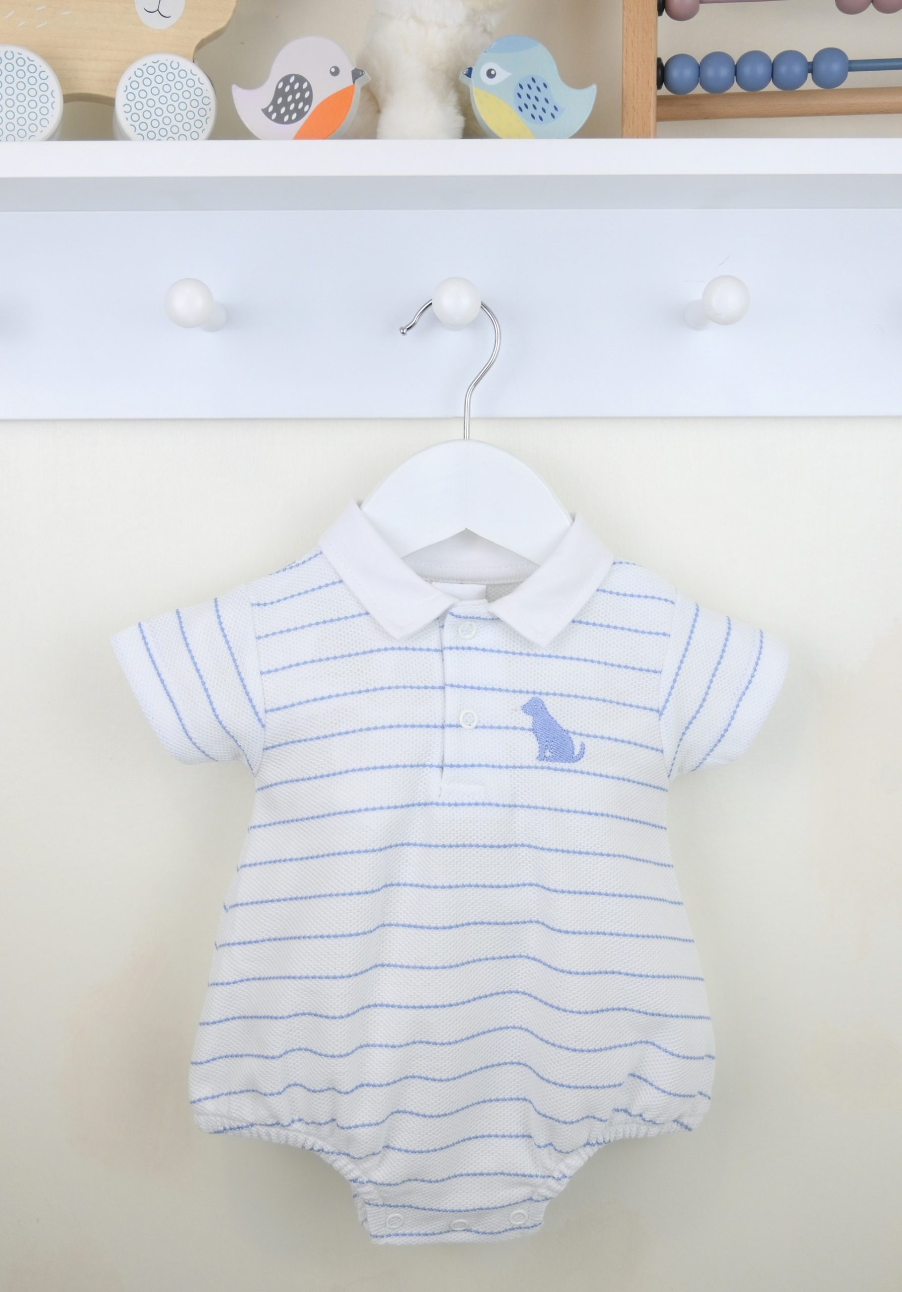 Benji Dog Striped Romper – by Pex (Newborn & 3-6 months) - Image 5