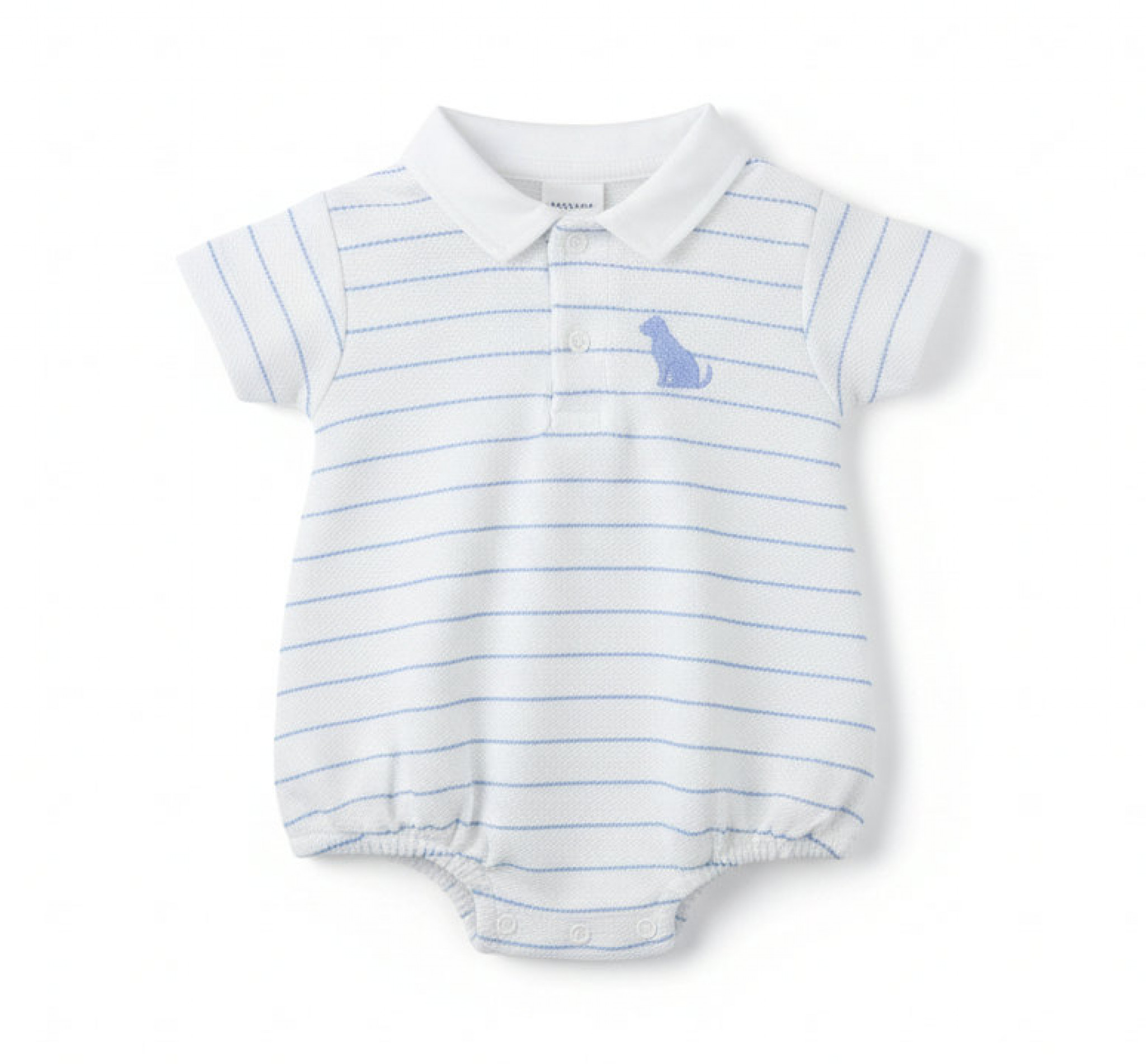 Benji Dog Striped Romper – by Pex (Newborn & 3-6 months) - Image 2