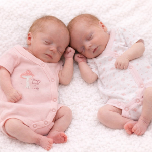 Twin Pack Bodysuits by Tiny Chick (3–8 lbs)