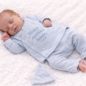 Sky Two-Piece Set – by Tiny Chick (3–8 lbs)