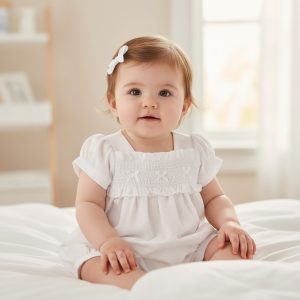 Smocked Romper – by My Little Chick (3–6 Months) LAST ONE‼️