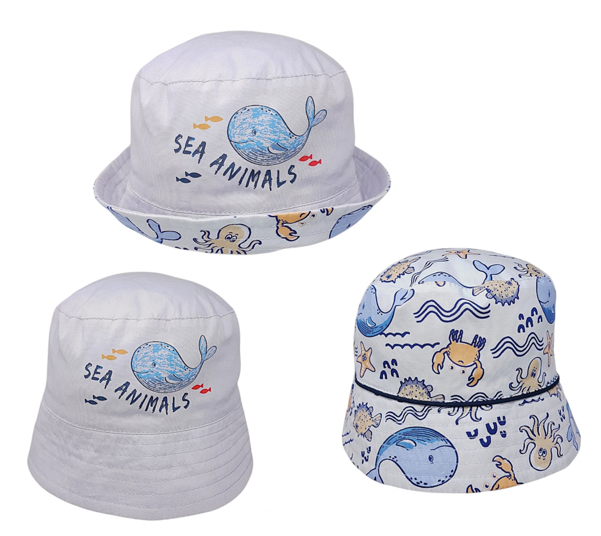 Reversible Bucket Hat – by Pesci Baby (6–18 Months) - Image 2