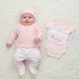 Smocked Cuddles 5-Piece Set – by Tiny Chick (3-8 lbs)