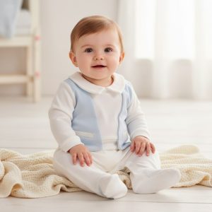 Faux Waistcoat All In One – by Just For Me (0–6 Months