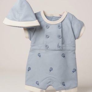 “Sweet as Candy” Romper with Hat – by Tiny Chick (3–5 lbs) LAST ONE‼️