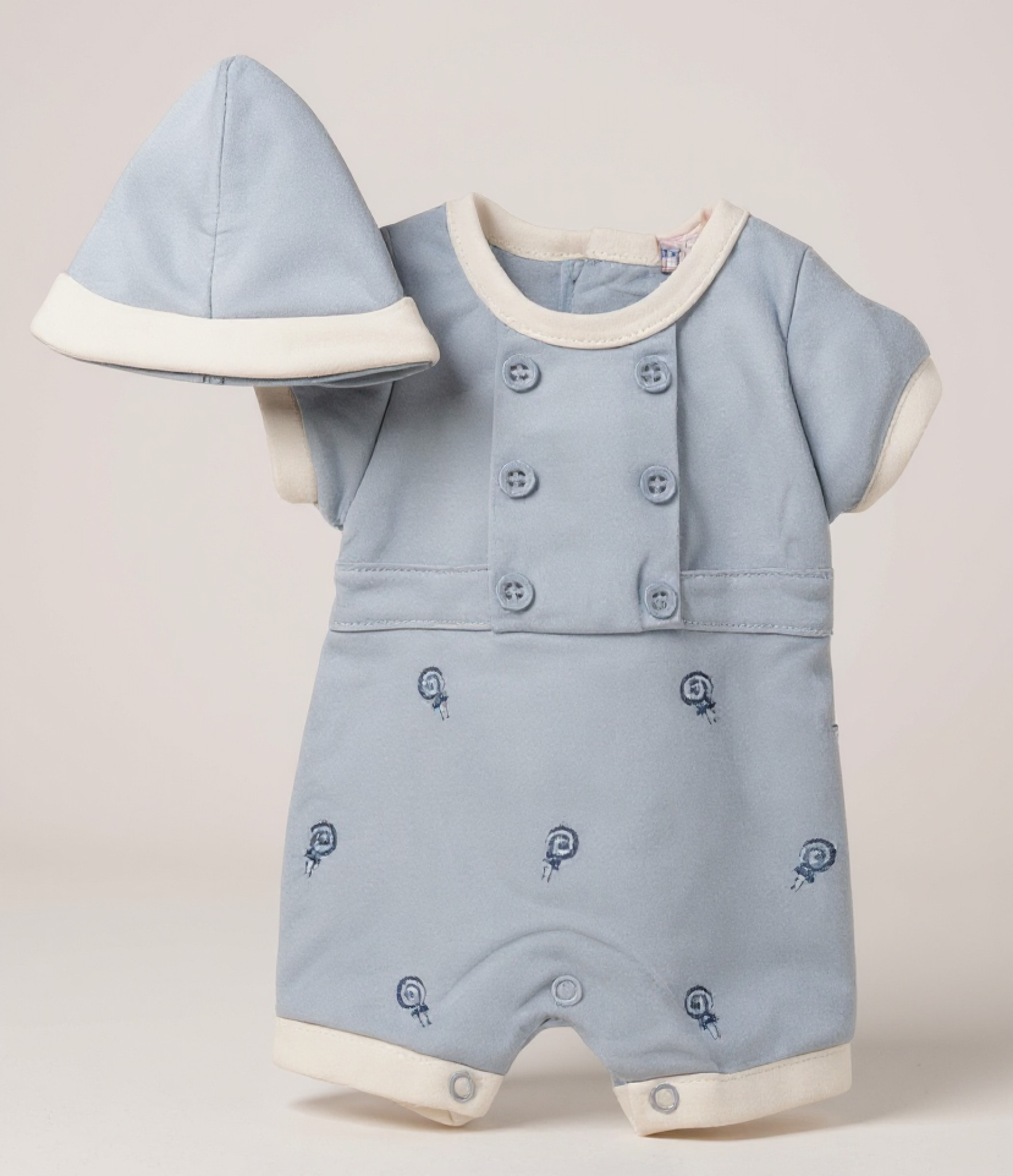 “Sweet as Candy” Romper with Hat – by Tiny Chick (3–5 lbs) LAST ONE‼️
