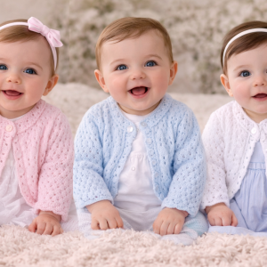Fancy Knit Cardigan – by Bee Bo (0–9 Months)